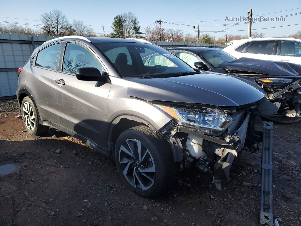 2019 Honda Hr-v Sport Gray vin: 3CZRU6H18KG723471