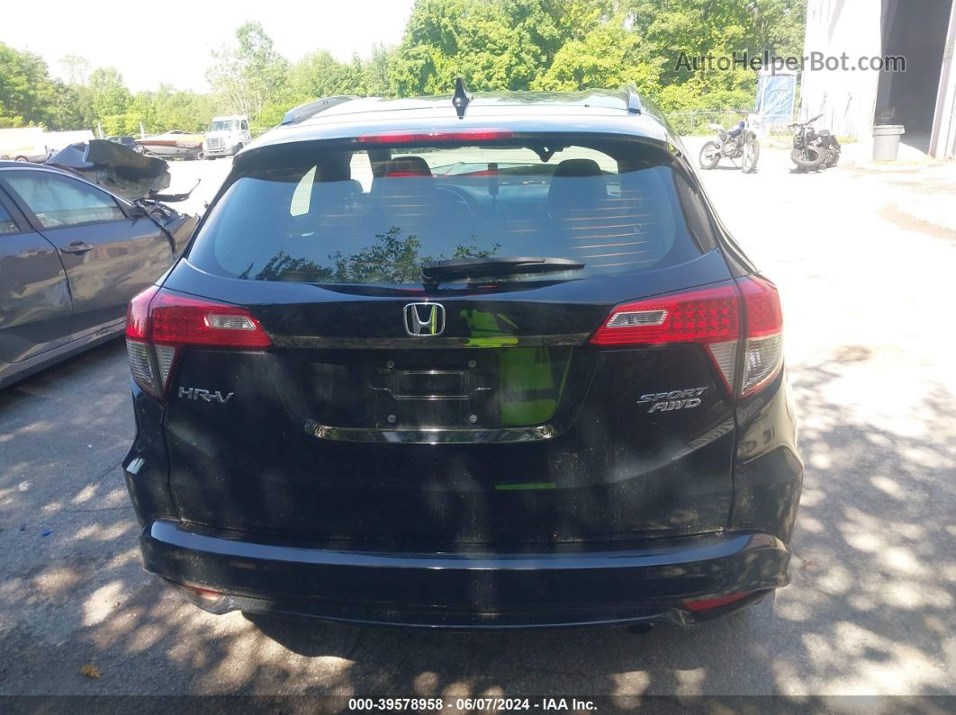 2019 Honda Hr-v Sport Black vin: 3CZRU6H18KG724958