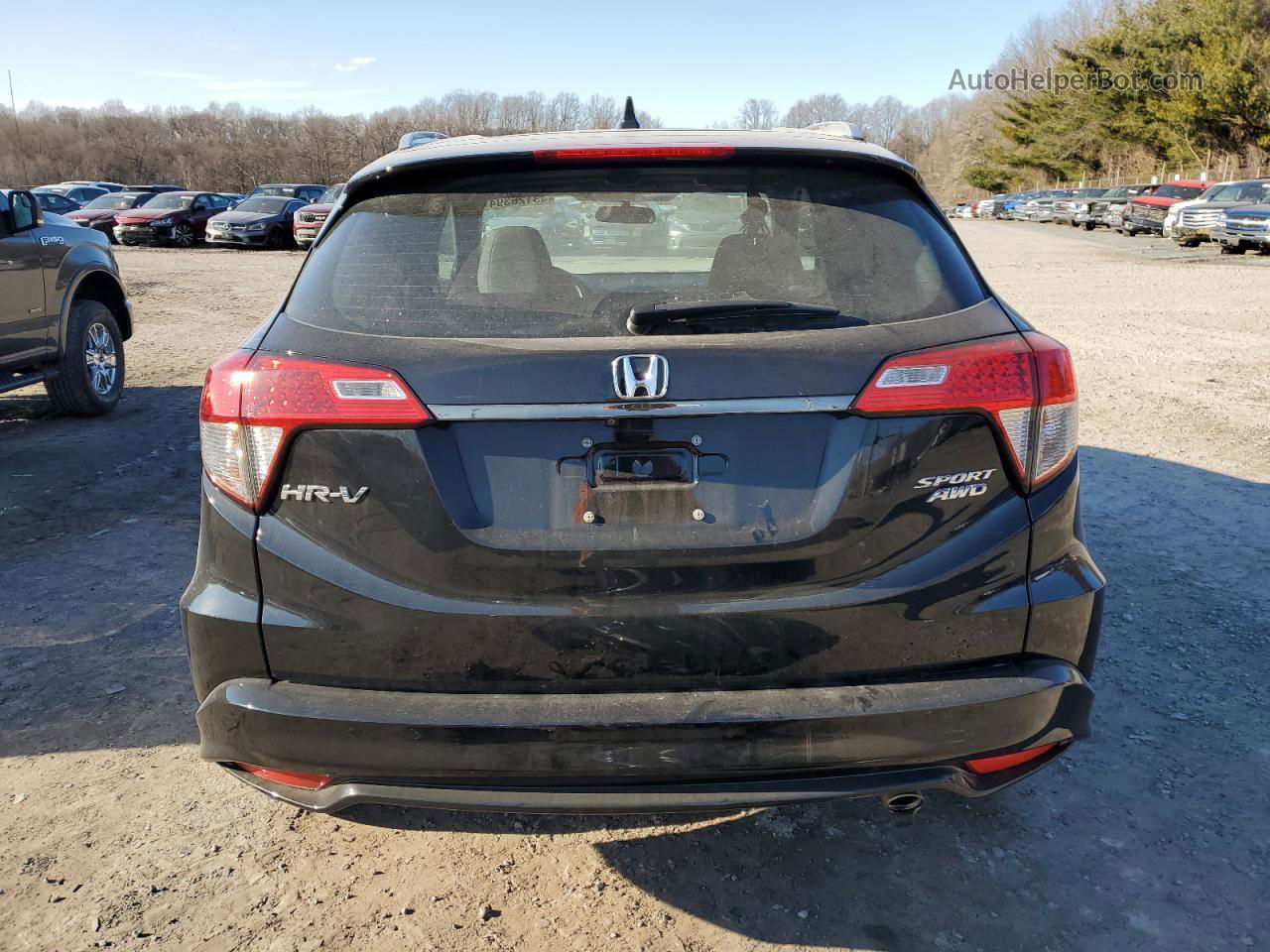 2019 Honda Hr-v Sport Black vin: 3CZRU6H18KG730548