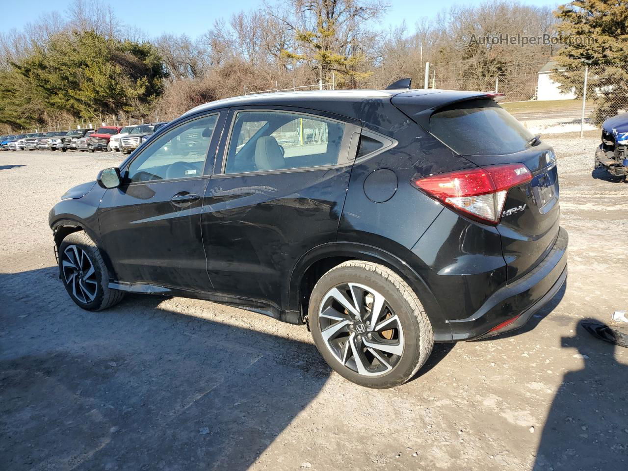 2019 Honda Hr-v Sport Black vin: 3CZRU6H18KG730548