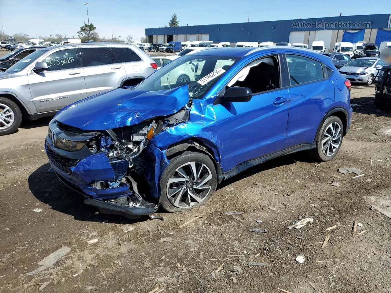 2019 Honda Hr-v Sport Blue vin: 3CZRU6H19KG712690