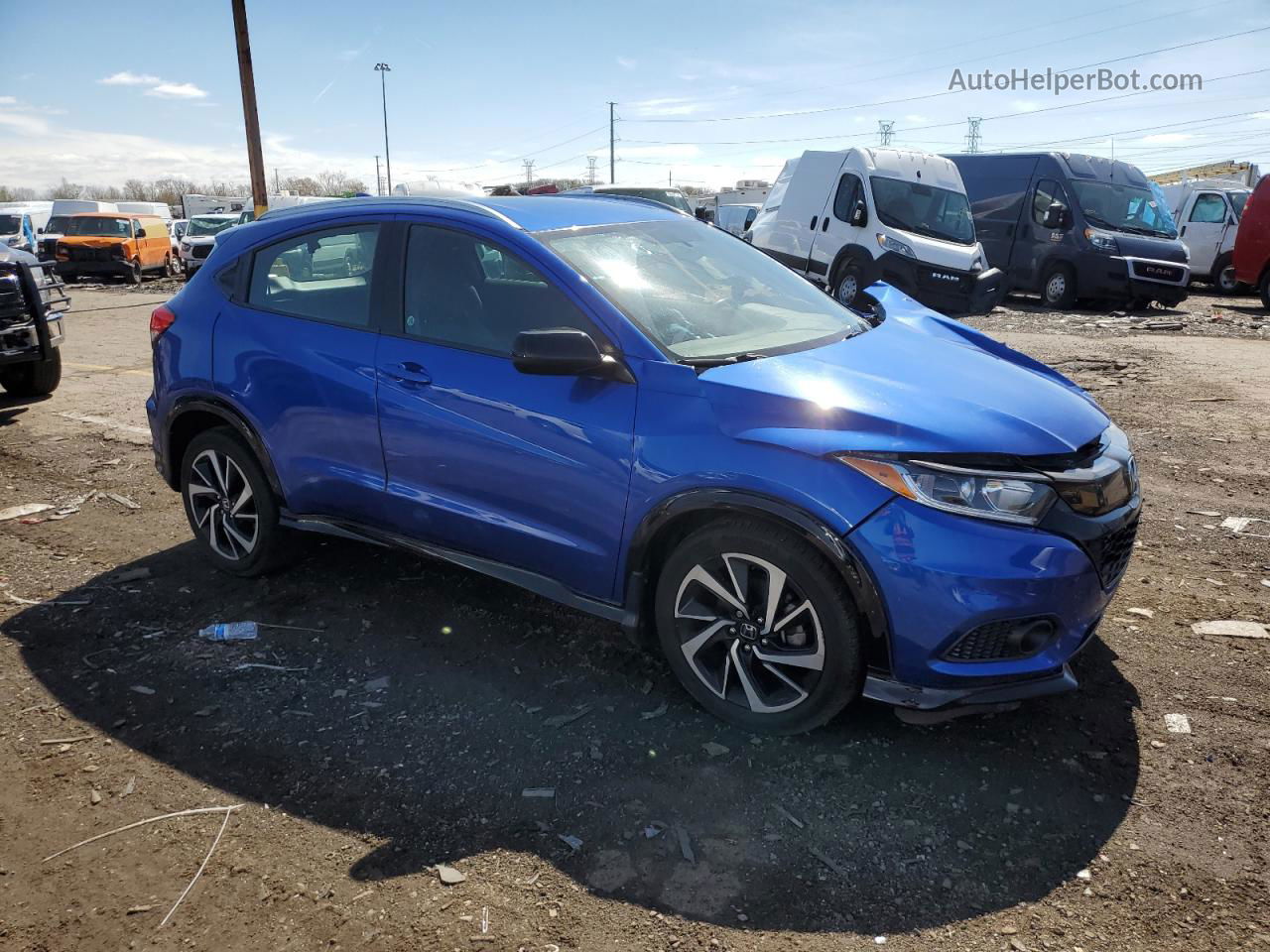 2019 Honda Hr-v Sport Blue vin: 3CZRU6H19KG712690