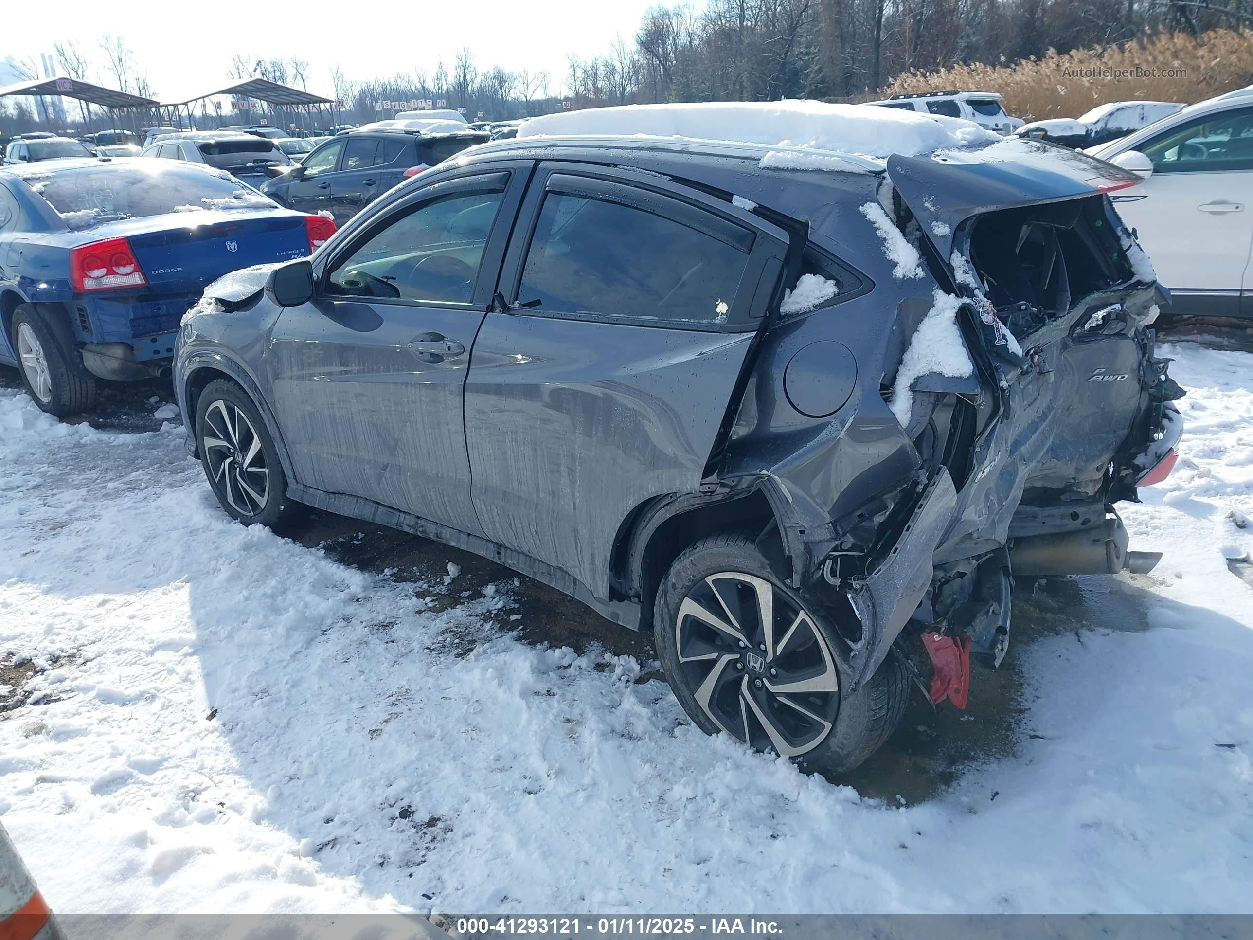2019 Honda Hr-v Sport Gray vin: 3CZRU6H19KG714164
