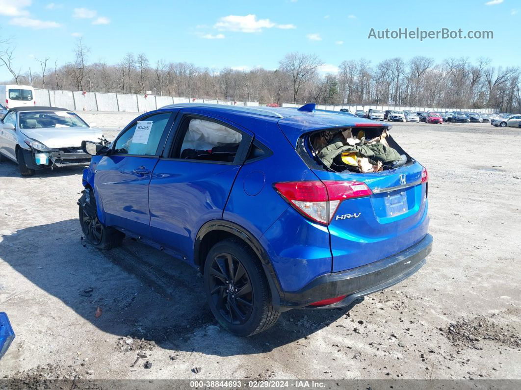 2021 Honda Hr-v Awd Sport Blue vin: 3CZRU6H19MM722348