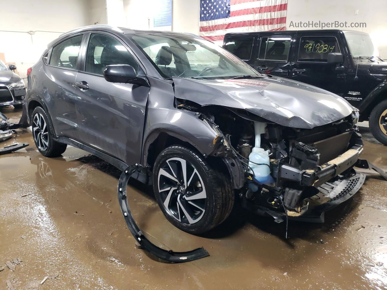 2019 Honda Hr-v Sport Gray vin: 3CZRU6H1XKG707269