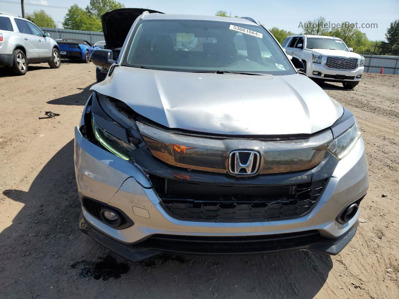 2019 Honda Hr-v Sport Silver vin: 3CZRU6H1XKG708857