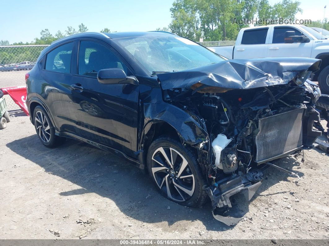 2019 Honda Hr-v Sport Black vin: 3CZRU6H1XKG712553