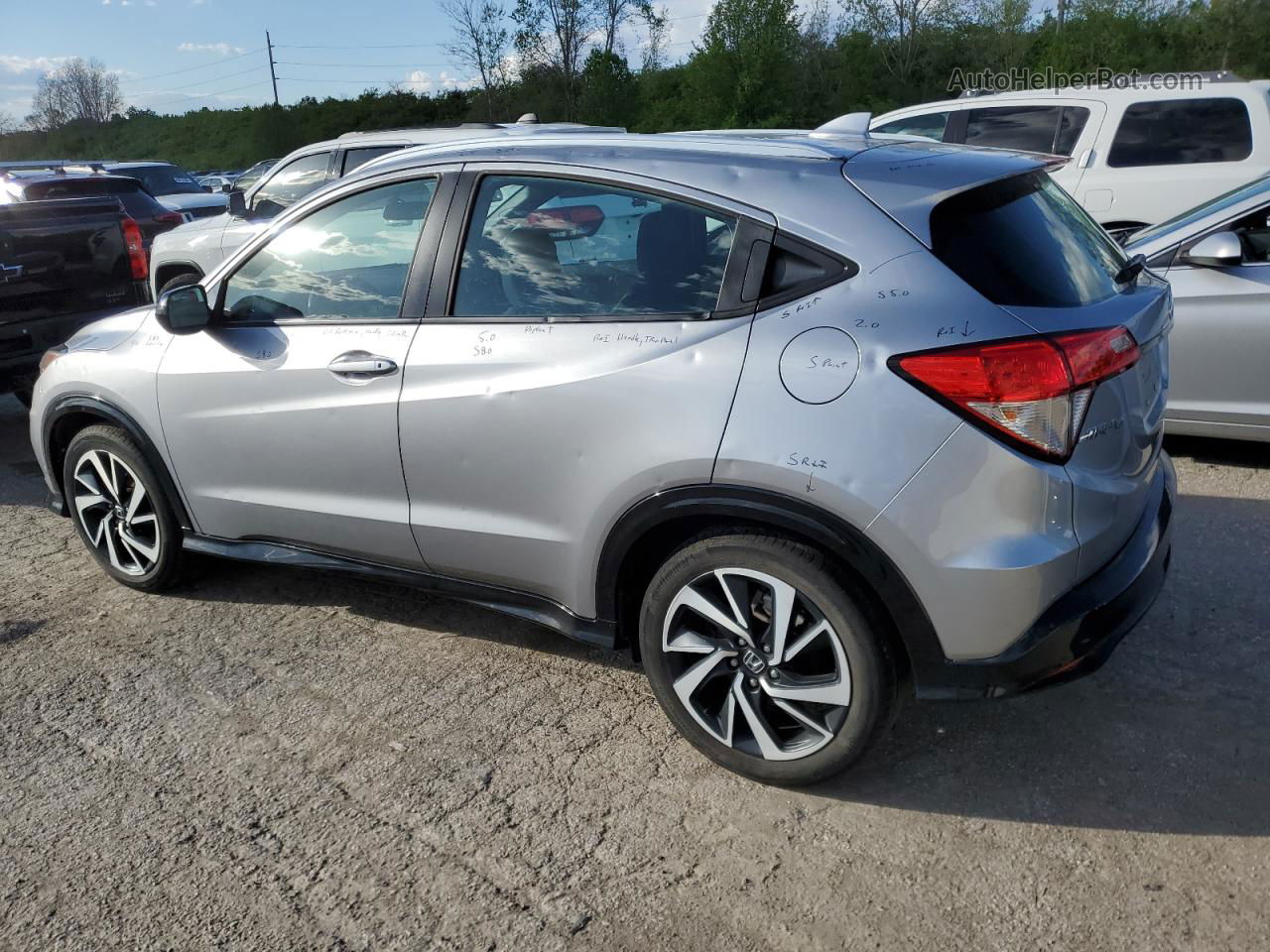 2019 Honda Hr-v Sport Silver vin: 3CZRU6H1XKG723102