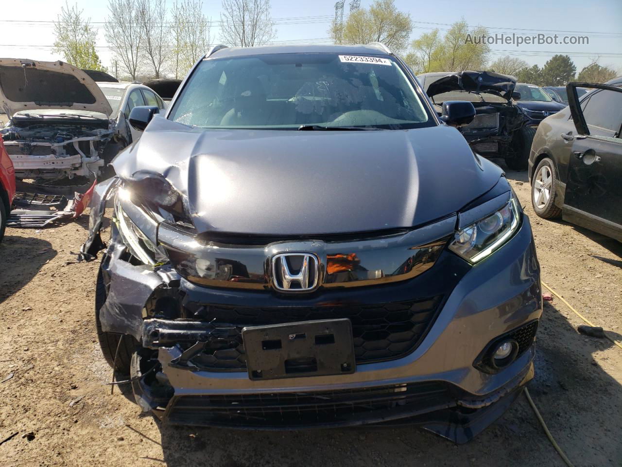 2019 Honda Hr-v Sport Gray vin: 3CZRU6H1XKG733970