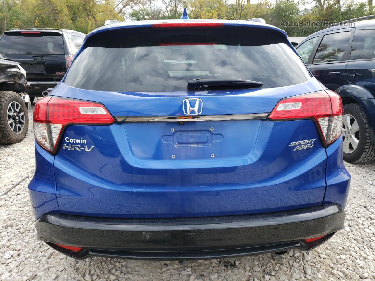 2021 Honda Hr-v Sport Blue vin: 3CZRU6H1XMM709026