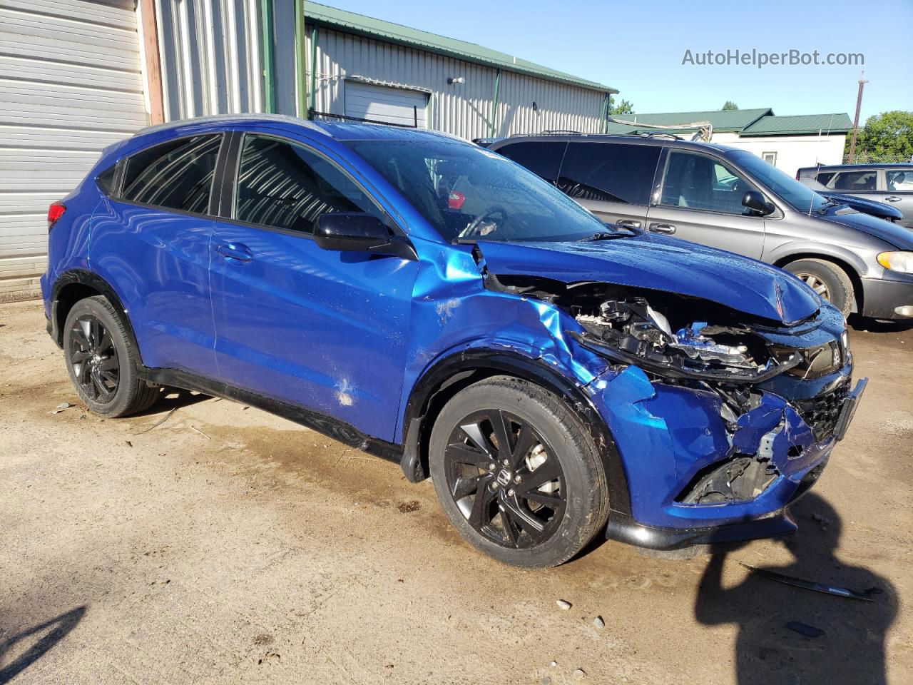 2021 Honda Hr-v Sport Blue vin: 3CZRU6H1XMM728675