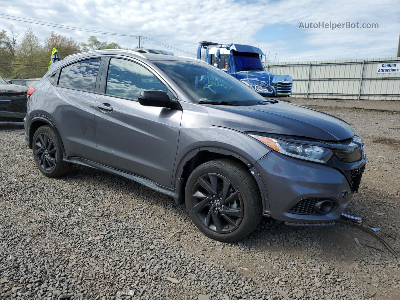 2021 Honda Hr-v Sport Gray vin: 3CZRU6H1XMM731883