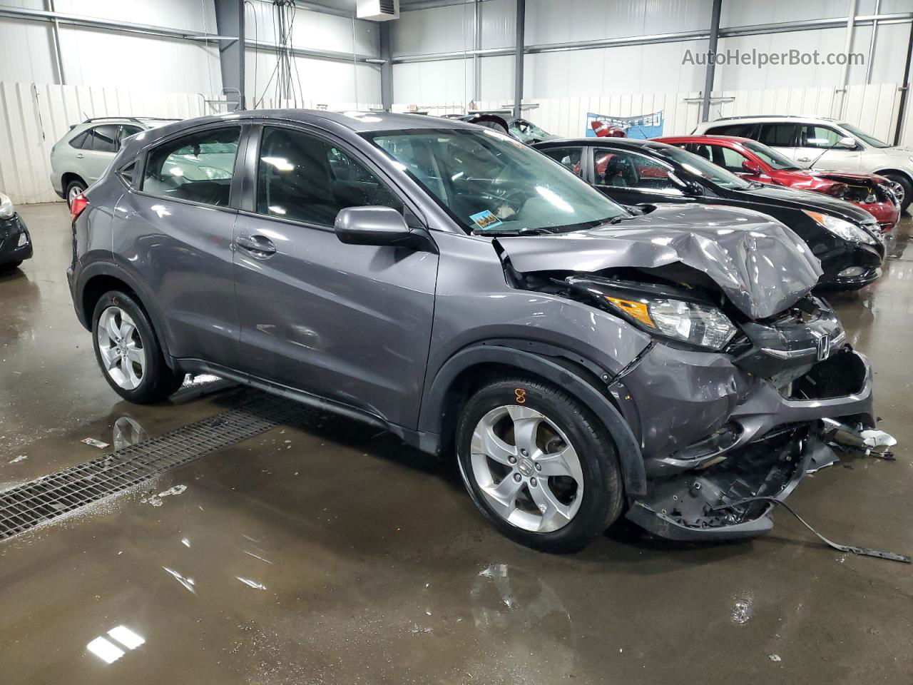 2016 Honda Hr-v Lx Gray vin: 3CZRU6H30GM721871