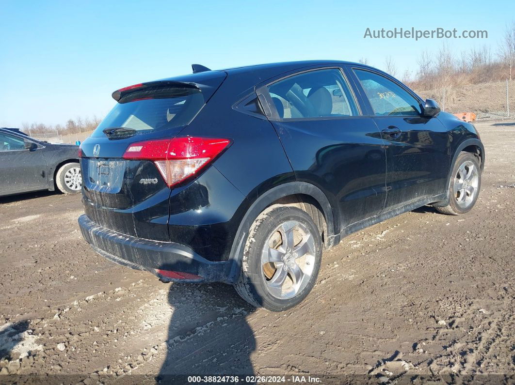 2017 Honda Hr-v Lx Black vin: 3CZRU6H30HG706125