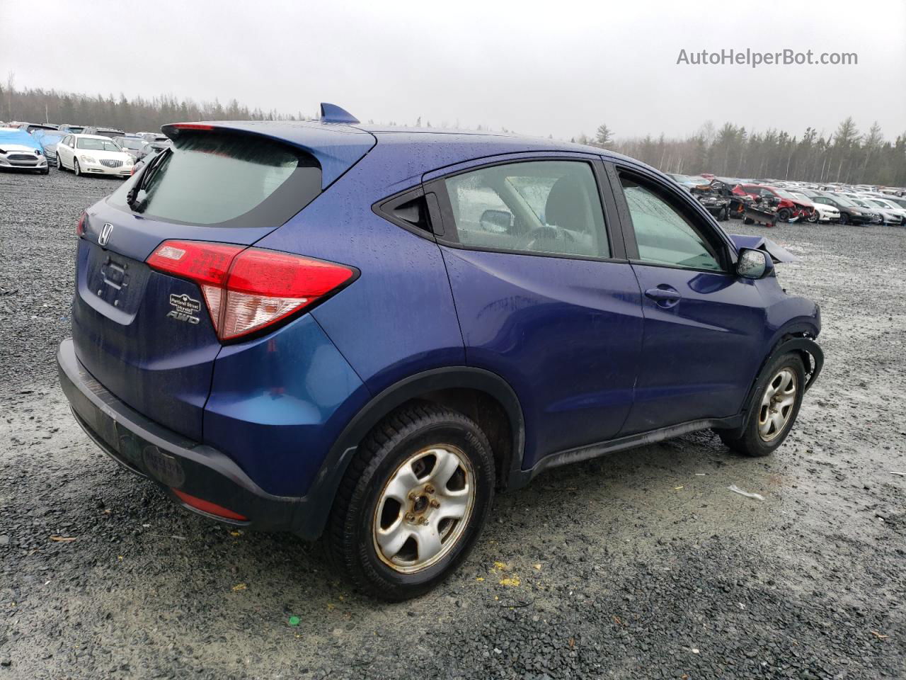 2017 Honda Hr-v Lx Blue vin: 3CZRU6H30HM103418