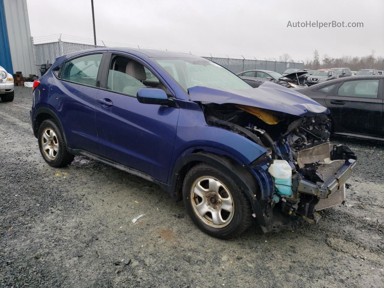 2017 Honda Hr-v Lx Blue vin: 3CZRU6H30HM103418