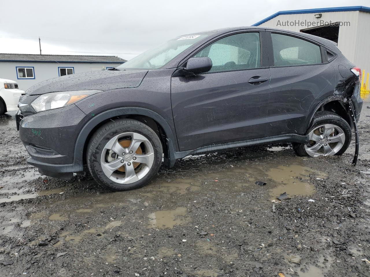 2017 Honda Hr-v Lx Gray vin: 3CZRU6H30HM709818