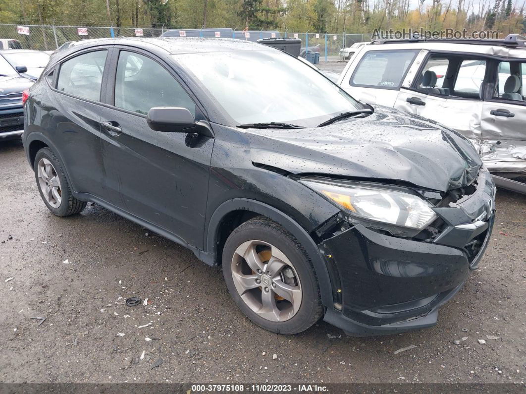 2018 Honda Hr-v Lx Black vin: 3CZRU6H30JG705630