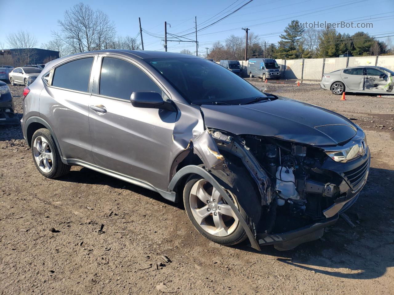 2019 Honda Hr-v Lx Charcoal vin: 3CZRU6H30KG729461