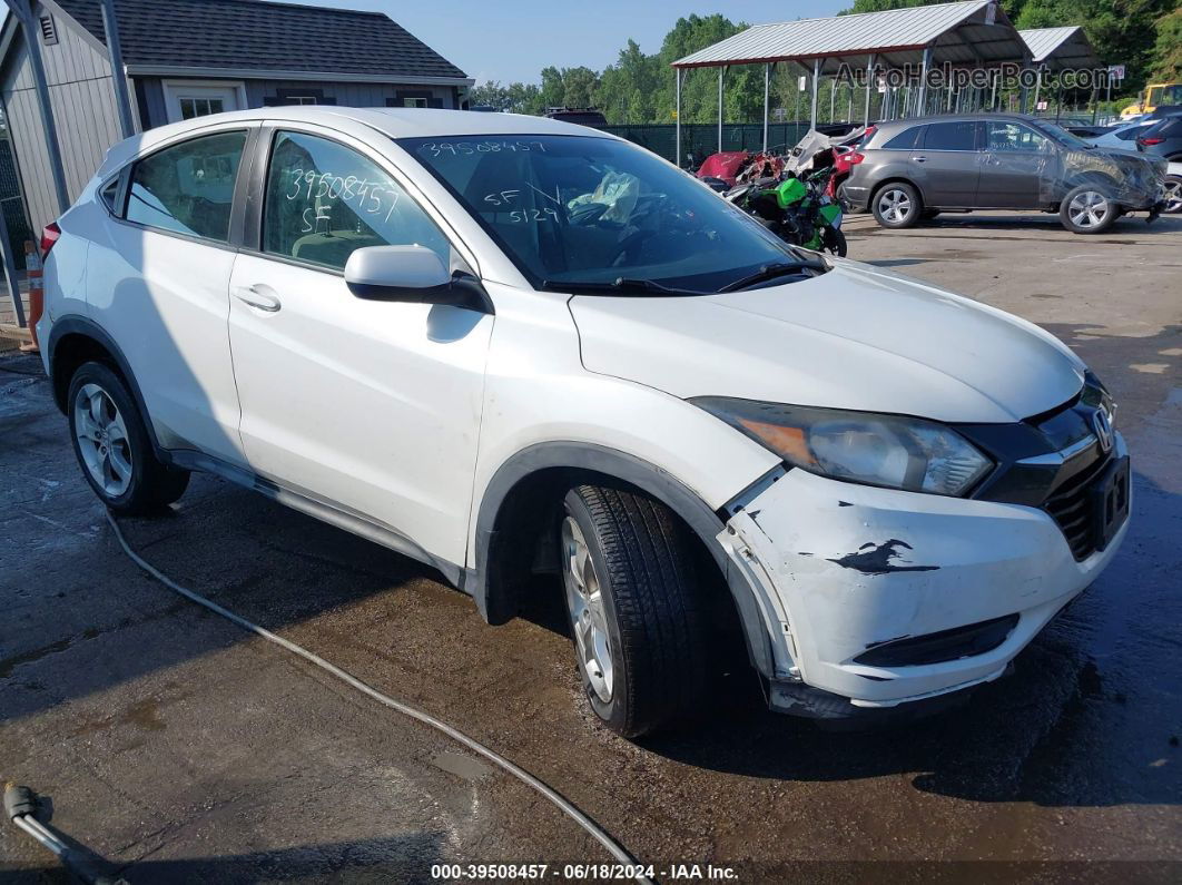 2016 Honda Hr-v Lx White vin: 3CZRU6H31GM702889