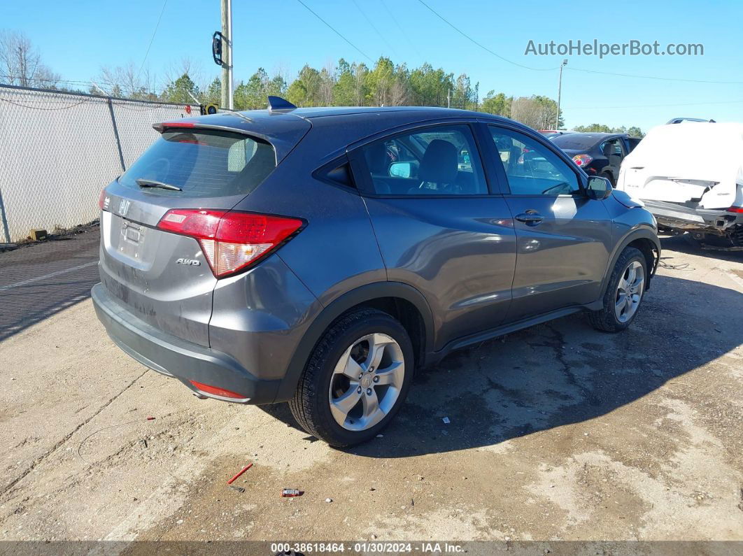 2016 Honda Hr-v Lx Gray vin: 3CZRU6H31GM705338