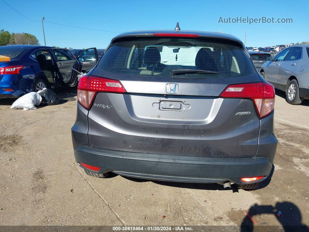 2016 Honda Hr-v Lx Gray vin: 3CZRU6H31GM705338