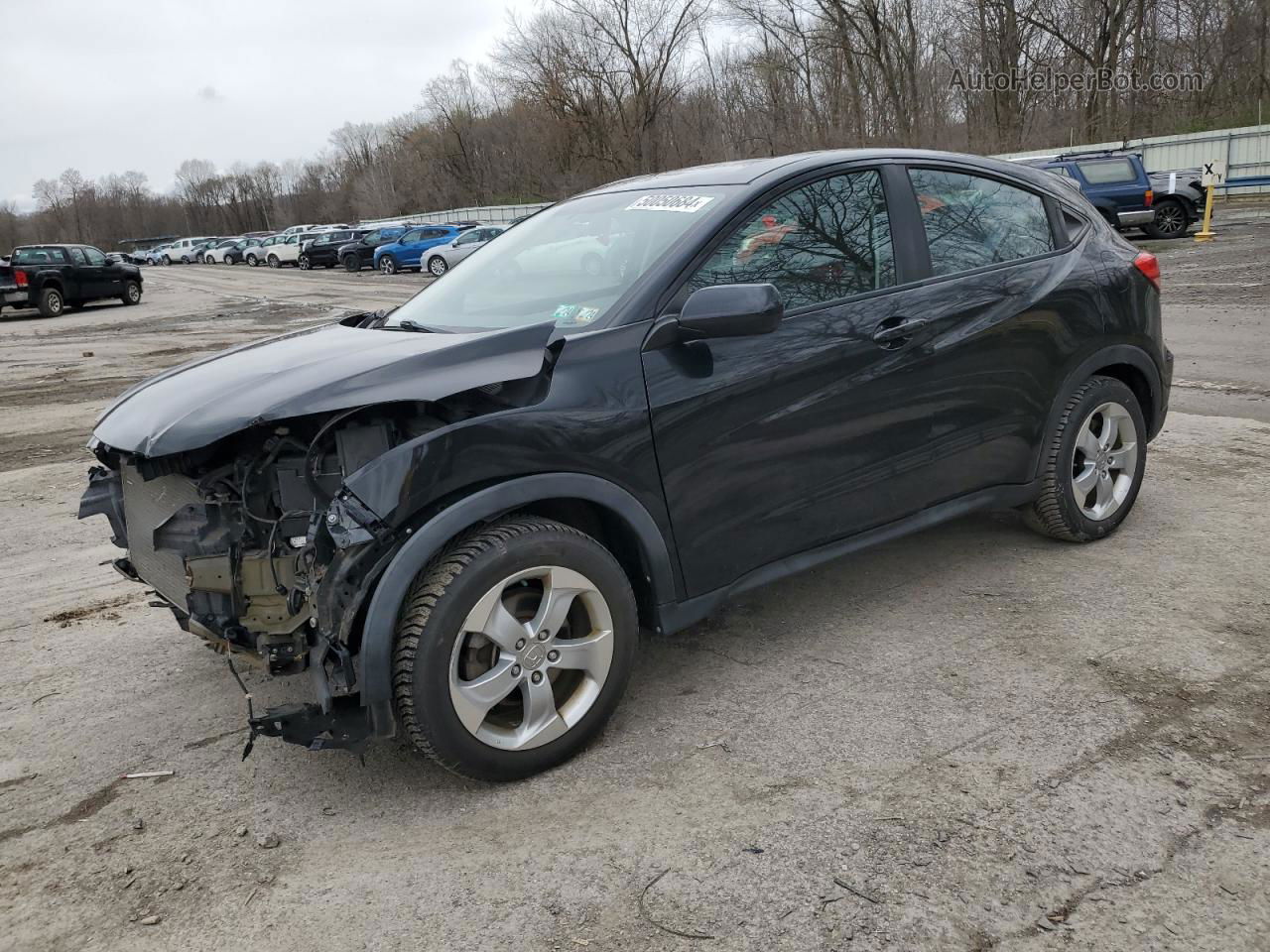 2016 Honda Hr-v Lx Black vin: 3CZRU6H31GM749114