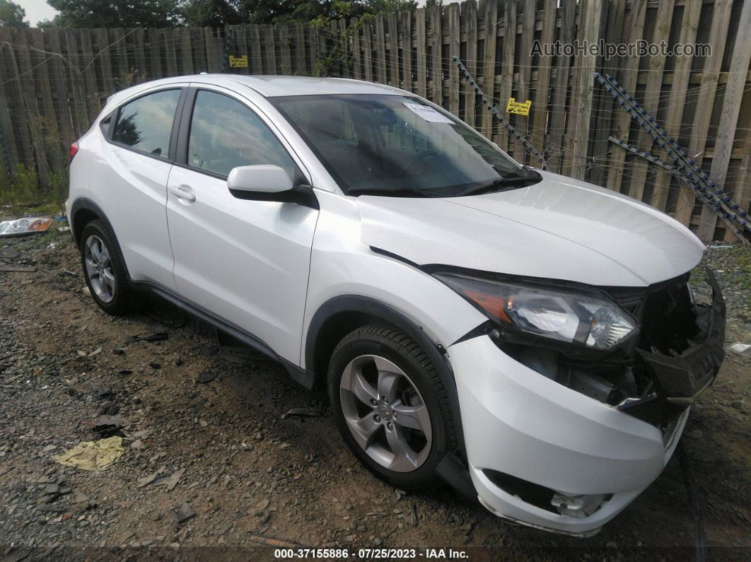 2016 Honda Hr-v Lx White vin: 3CZRU6H31GM752613