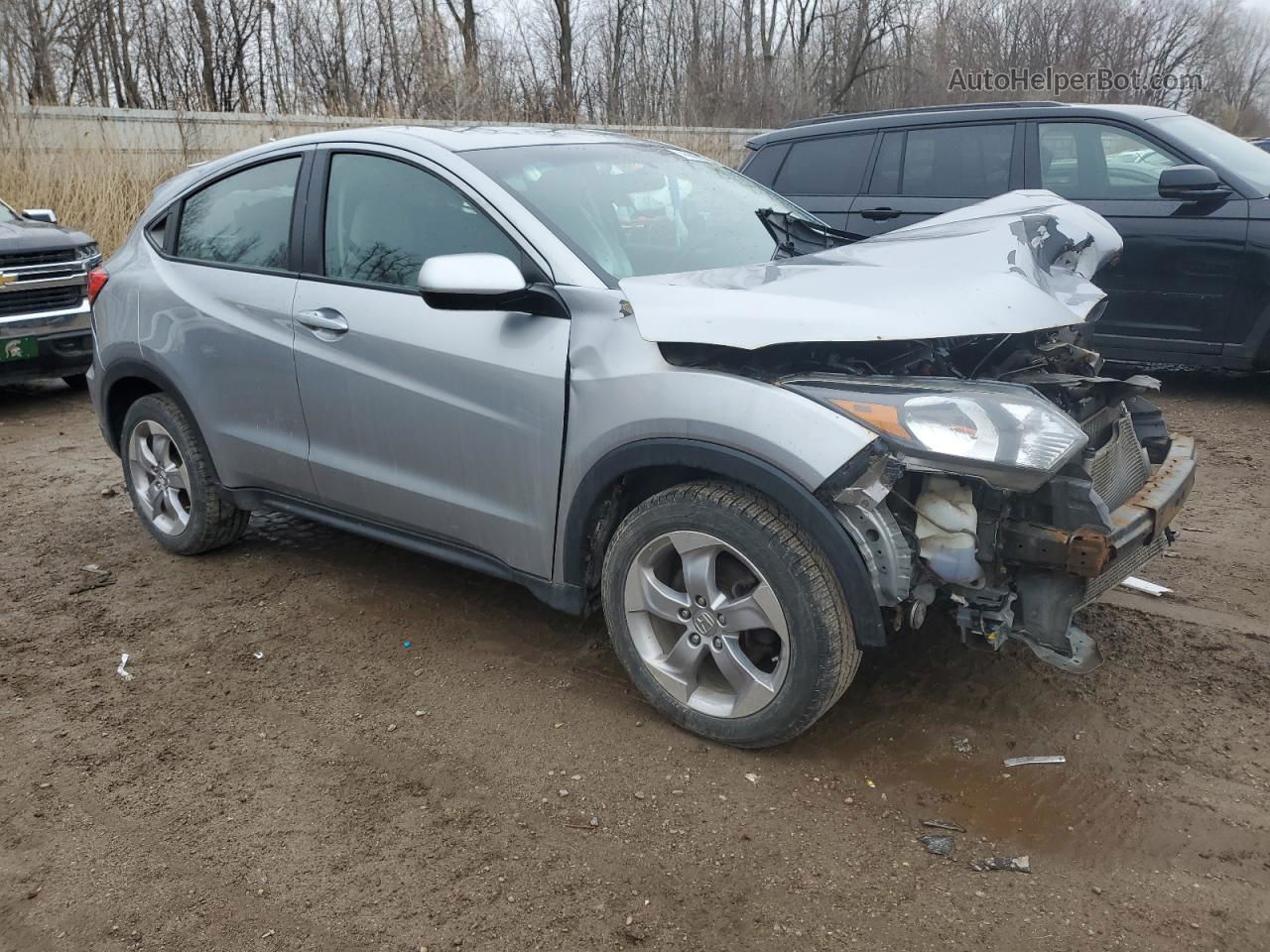 2017 Honda Hr-v Lx Silver vin: 3CZRU6H31HG703802