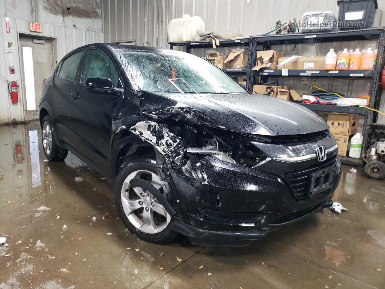 2018 Honda Hr-v Lx Black vin: 3CZRU6H31JG719357