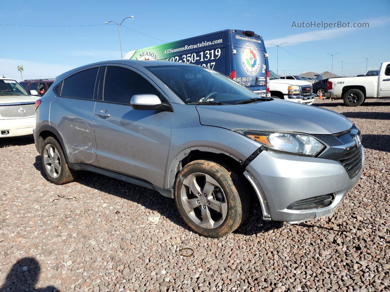 2018 Honda Hr-v Lx Silver vin: 3CZRU6H31JG726258