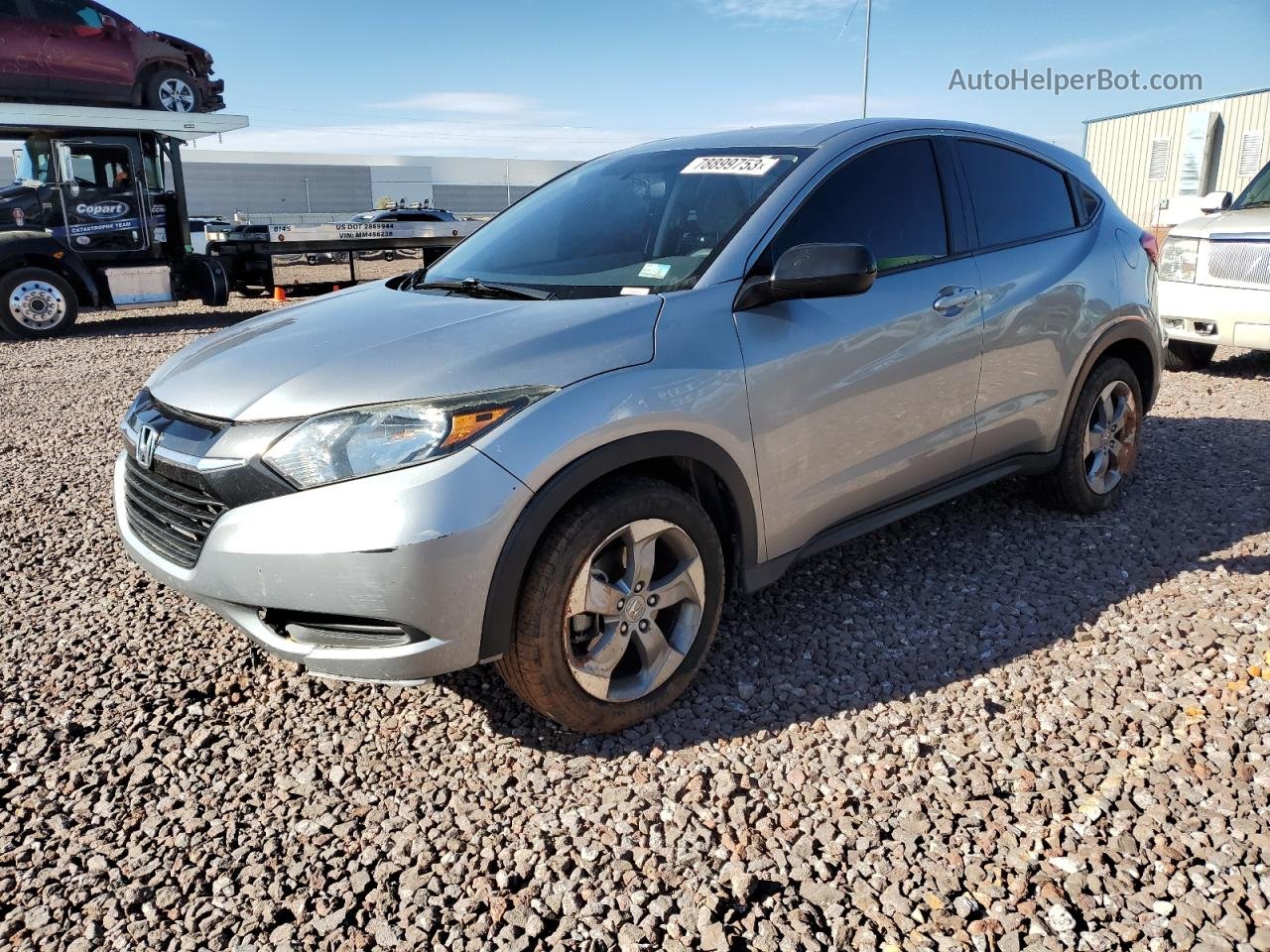 2018 Honda Hr-v Lx Silver vin: 3CZRU6H31JG726258