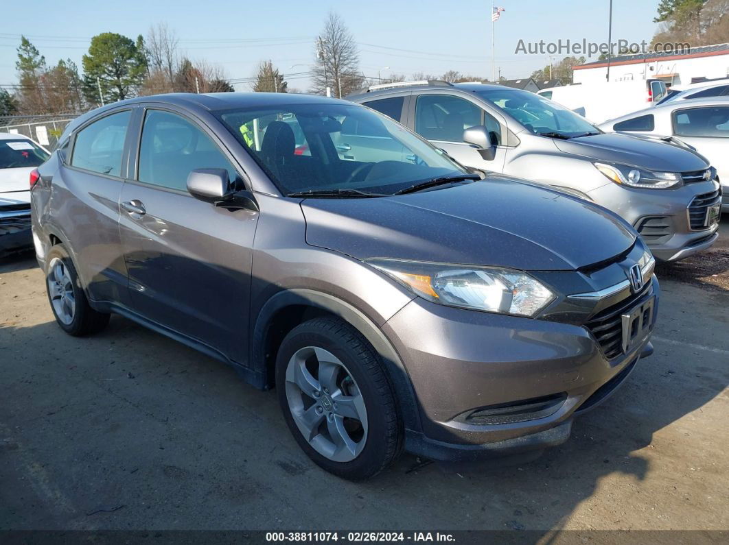 2018 Honda Hr-v Lx Gray vin: 3CZRU6H31JM710613