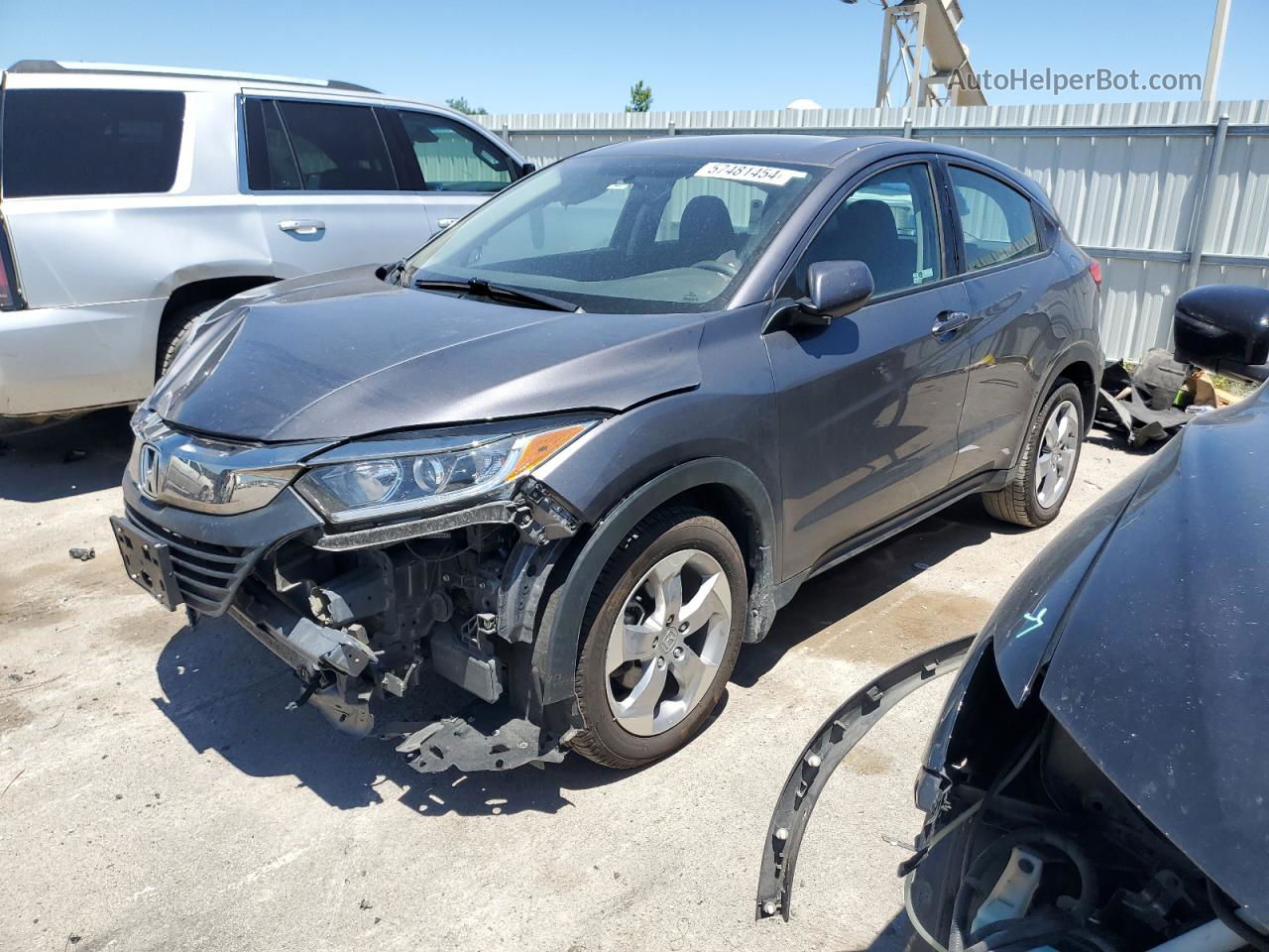 2019 Honda Hr-v Lx Gray vin: 3CZRU6H31KG730618