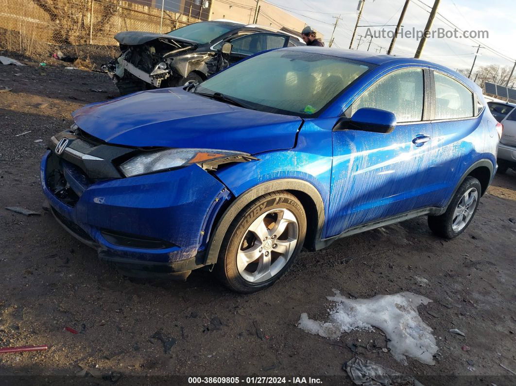 2018 Honda Hr-v Lx Blue vin: 3CZRU6H32JG712059