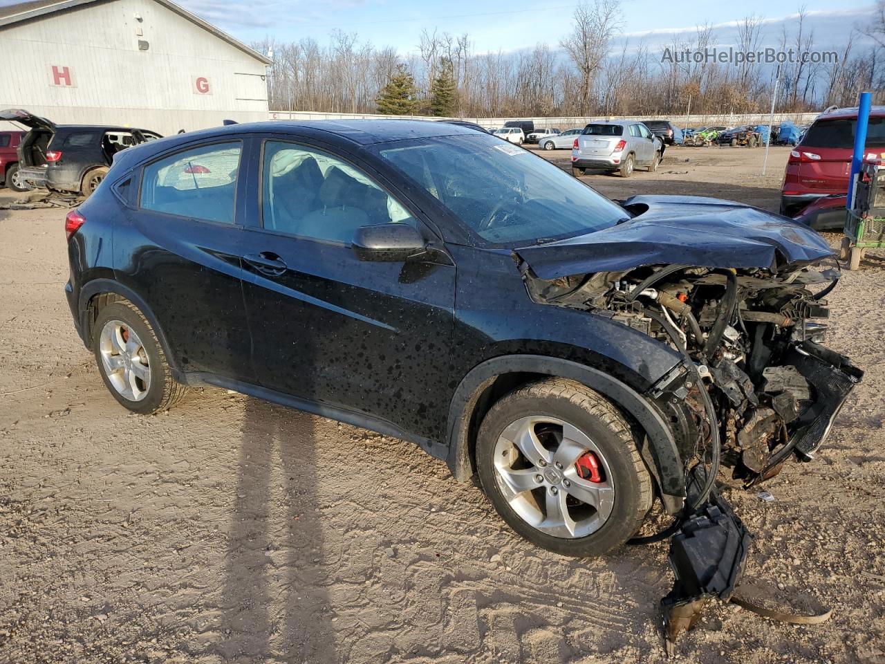 2016 Honda Hr-v Lx Black vin: 3CZRU6H33GM706023