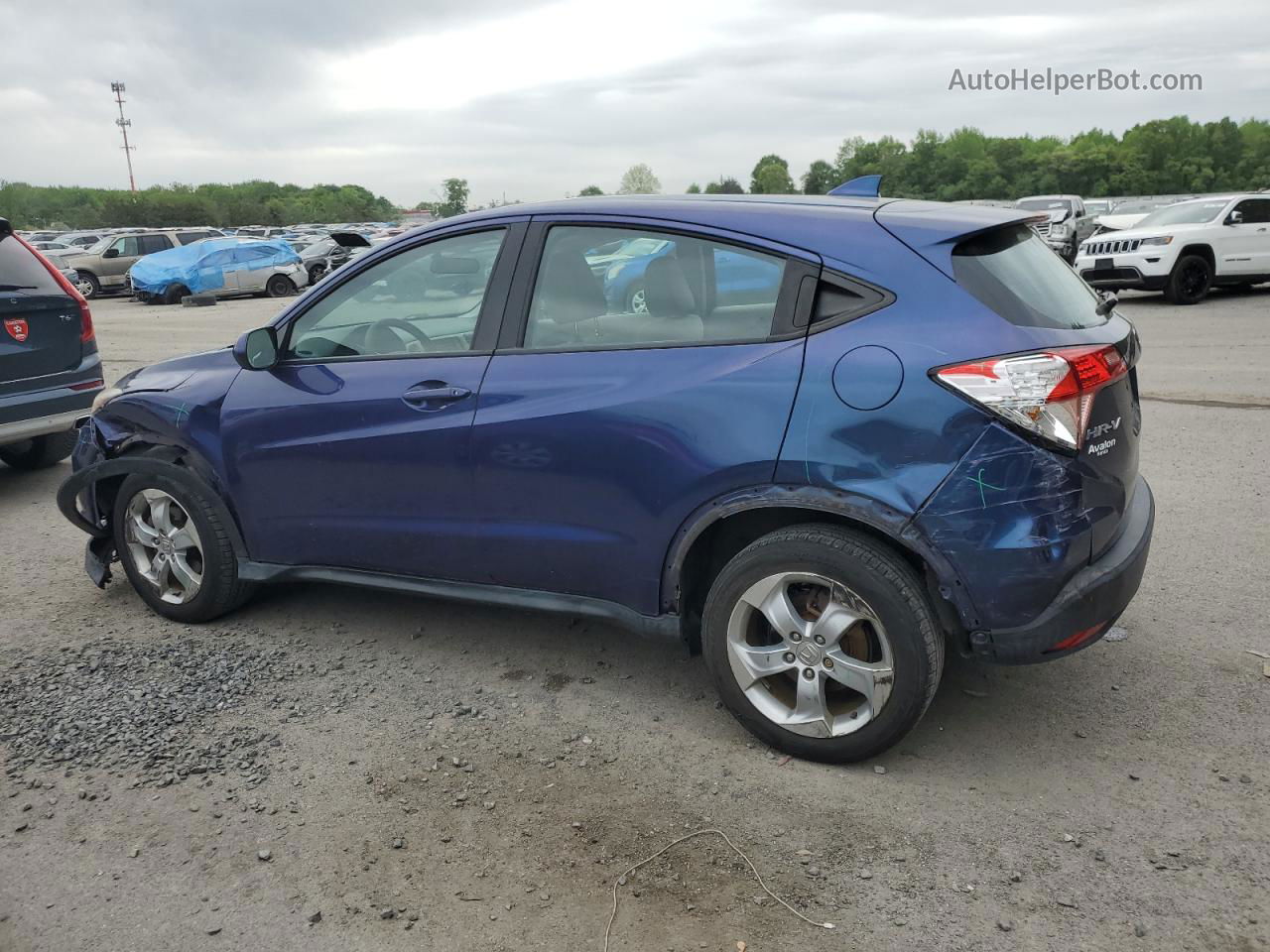 2016 Honda Hr-v Lx Blue vin: 3CZRU6H33GM743105