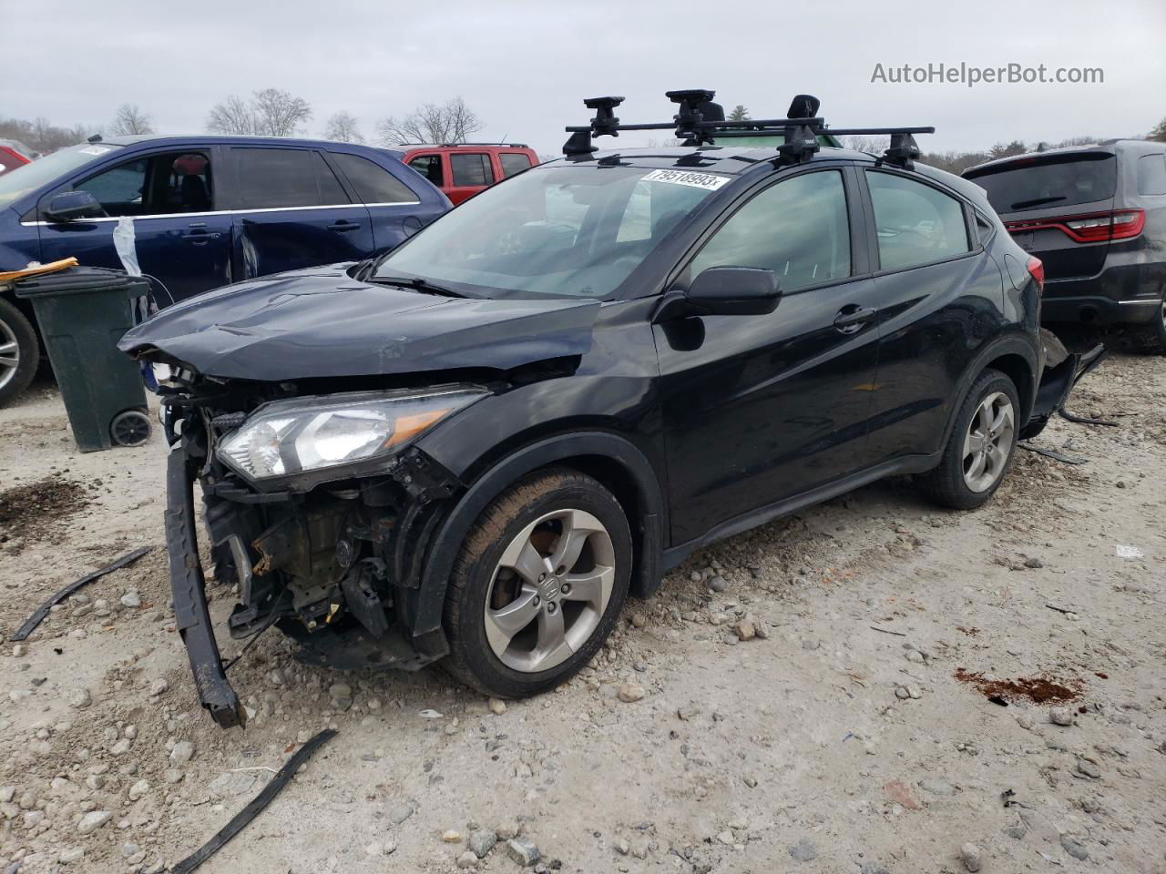 2017 Honda Hr-v Lx Black vin: 3CZRU6H33HM704807