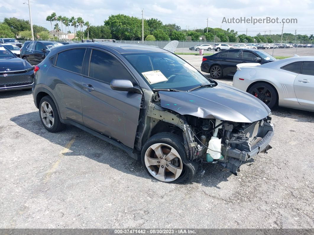 2018 Honda Hr-v Lx Gray vin: 3CZRU6H33JG705346