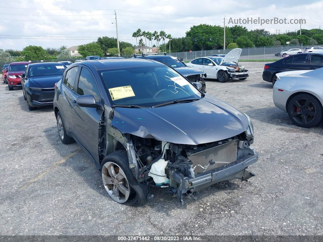 2018 Honda Hr-v Lx Gray vin: 3CZRU6H33JG705346