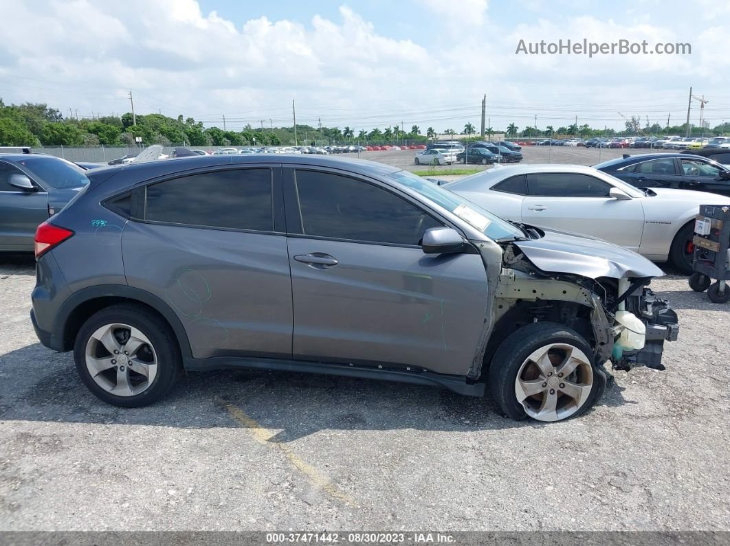 2018 Honda Hr-v Lx Gray vin: 3CZRU6H33JG705346