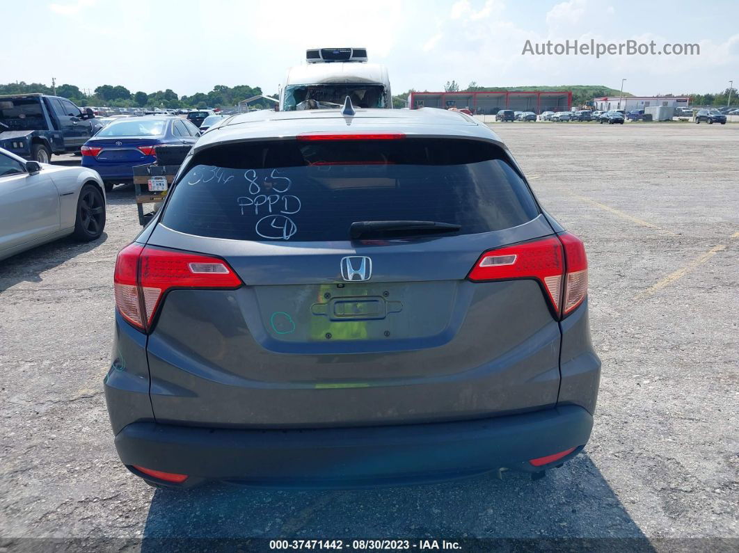 2018 Honda Hr-v Lx Gray vin: 3CZRU6H33JG705346