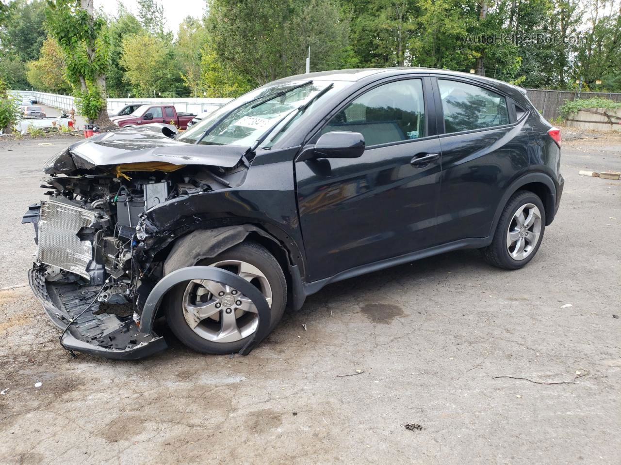 2018 Honda Hr-v Lx Black vin: 3CZRU6H33JG721501