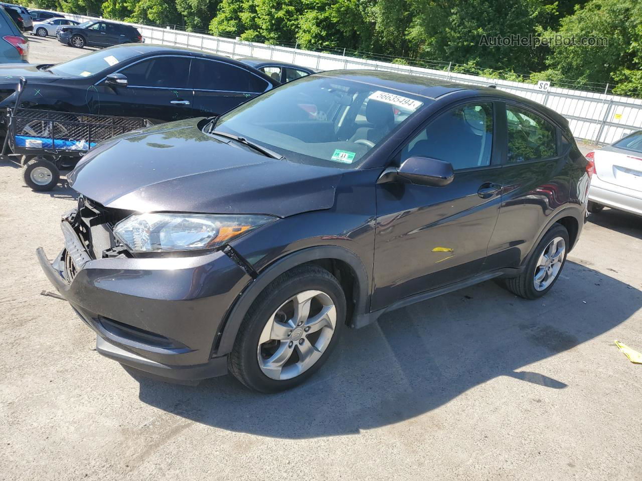 2018 Honda Hr-v Lx Black vin: 3CZRU6H33JM729969