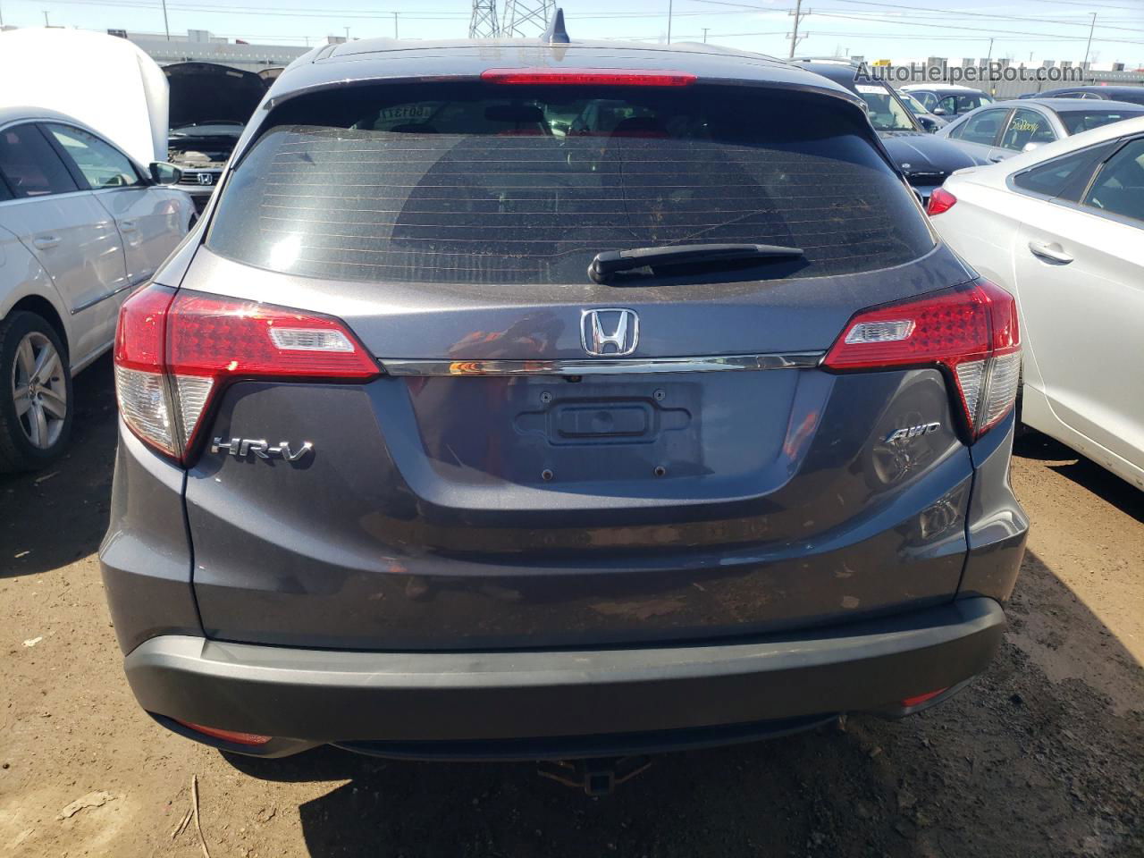 2019 Honda Hr-v Lx Gray vin: 3CZRU6H33KG722486