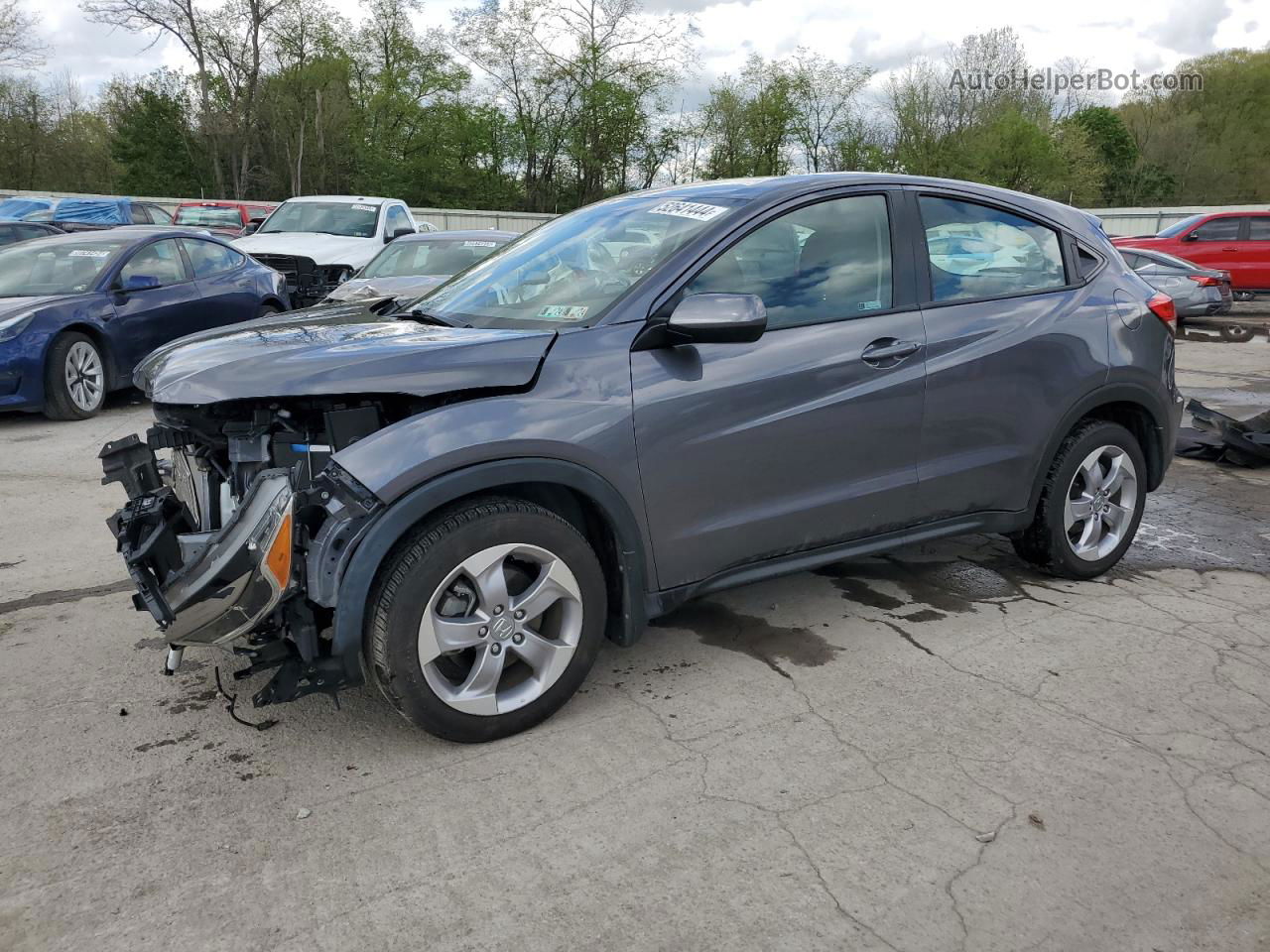 2021 Honda Hr-v Lx Gray vin: 3CZRU6H33MM716255