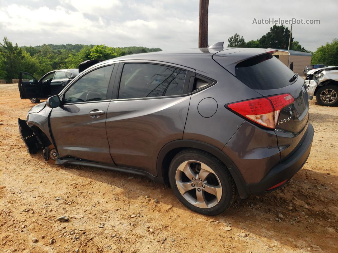 2018 Honda Hr-v Lx Gray vin: 3CZRU6H34JG722317