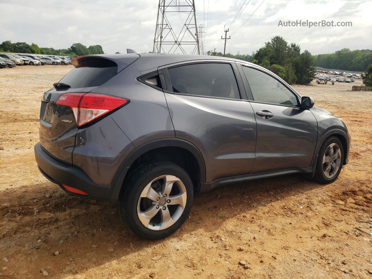 2018 Honda Hr-v Lx Gray vin: 3CZRU6H34JG722317