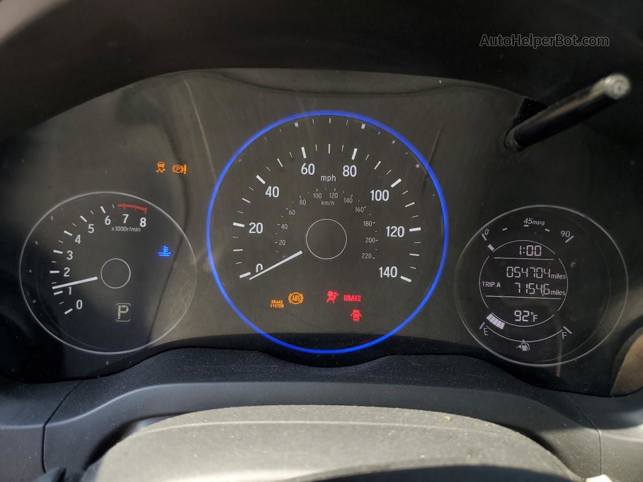 2019 Honda Hr-v Lx Gray vin: 3CZRU6H34KG711948