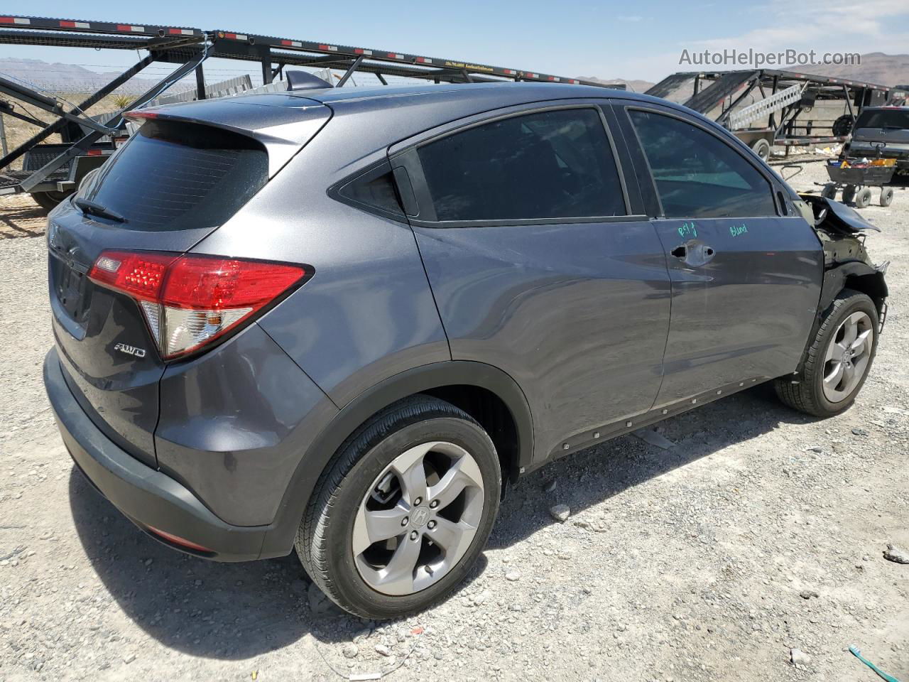 2021 Honda Hr-v Lx Gray vin: 3CZRU6H34MM716300